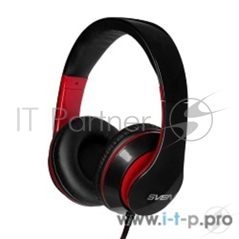 Наушники SVEN AP-940MV черный-красный Наушники с микрофоном