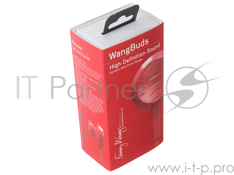 Наушники Fanny Wang FW-BUDS-RED красная для джек 3,5