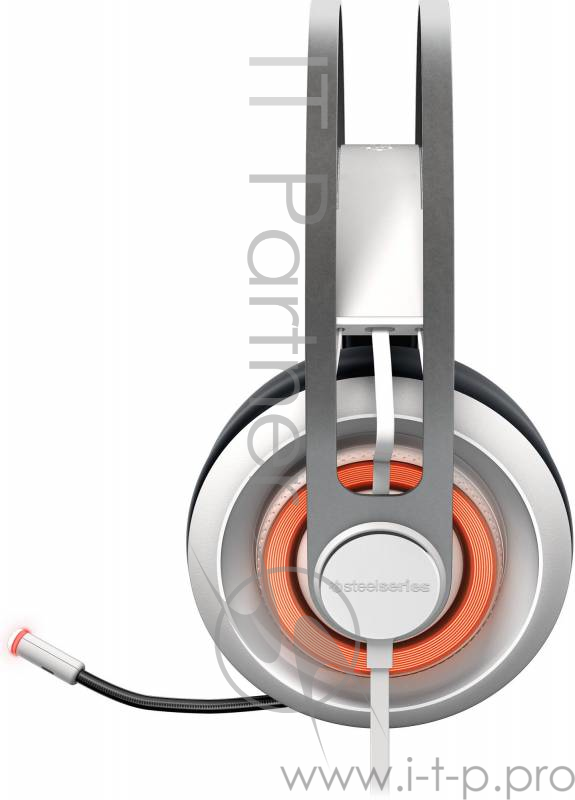 Наушники с микрофоном Steelseries Siberia 650 белый/черный 1.2м мониторы оголовье (51192)