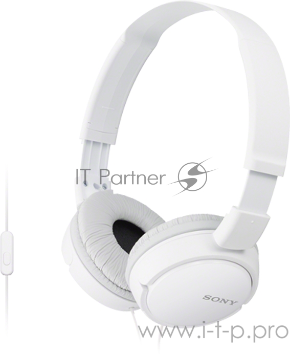 Гарнитура мониторы Sony MDRZX110APW.CE7 1.2м белый проводные (оголовье)