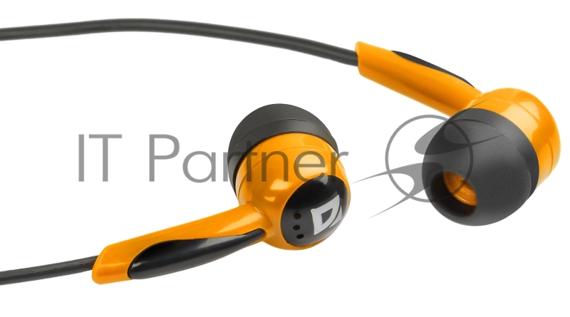Наушники DEFENDER Basic-604 Orange 63606 {Наушники стерео, Для MP3, кабель 1,1 м}