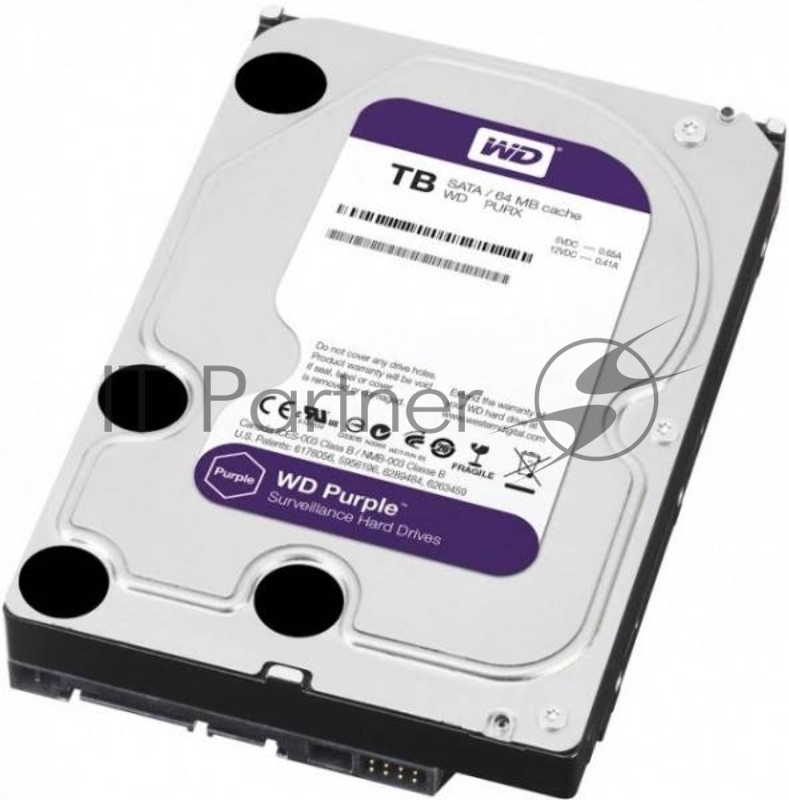 Жесткий диск 4TB WD Purple (WD40PURZ) {Serial ATA III, 5400- rpm, 64Mb, 3.5