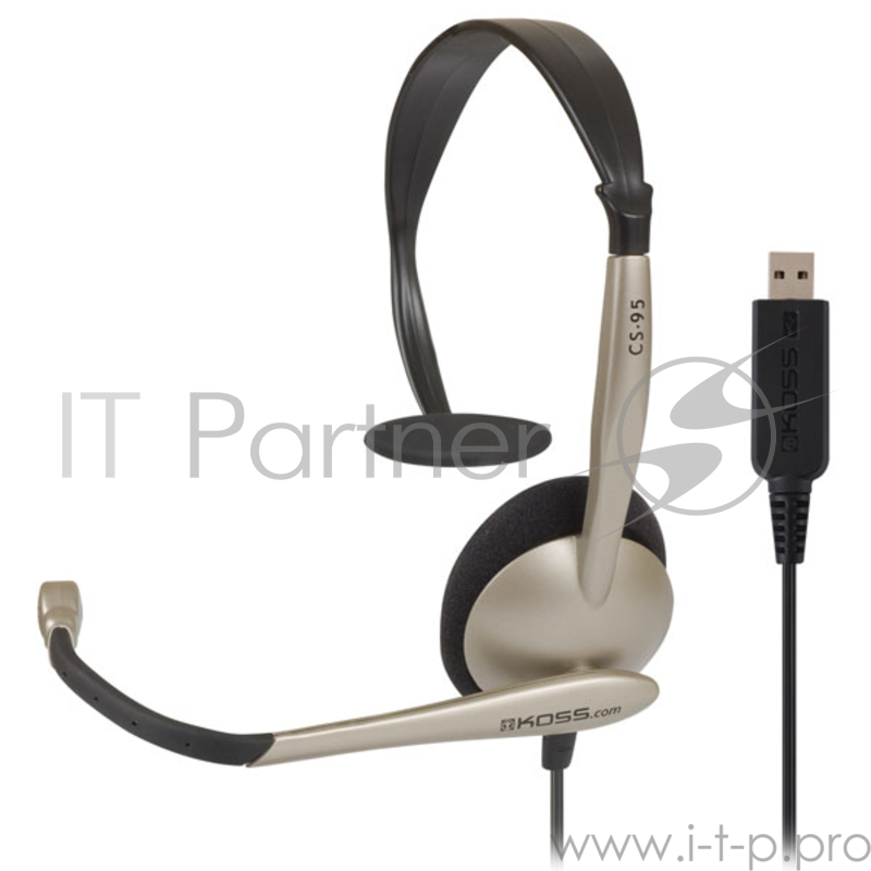 Гарнитура CS-95 USB для ПК, 32 Ом, 91 dB, чёрн/серебр