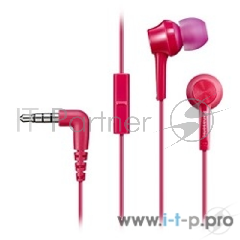 Наушники Panasonic RP-TCM105E-P, розовый, Наушники