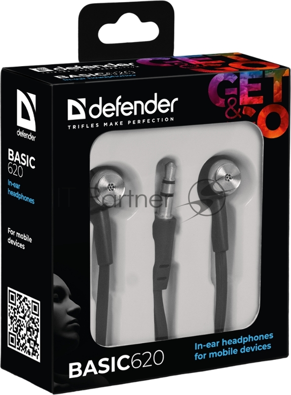 Наушники Defender Наушники вставки Basic 620 черный 63620