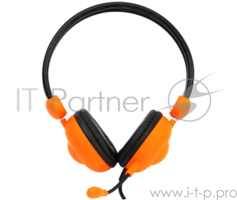 Гарнитура CROWN CMH-942 (orange) (Штекеры 3.5 мм, встроенный регулятор громкости)