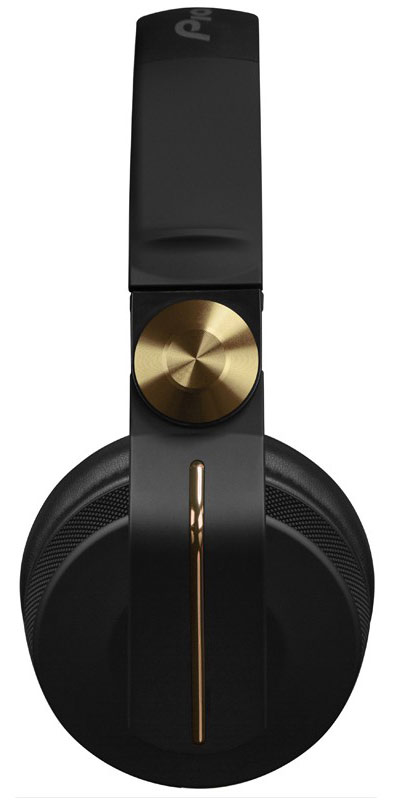 Наушники накладные Pioneer HDJ-700-N 1.2м черный/золотистый проводные (оголовье)
