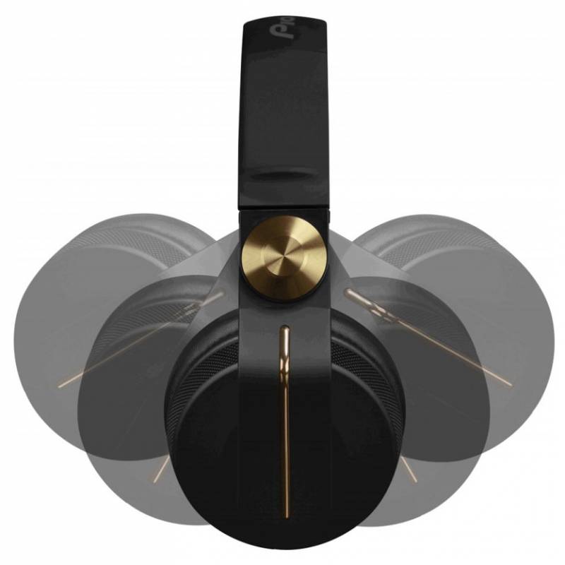 Наушники накладные Pioneer HDJ-700-N 1.2м черный/золотистый проводные (оголовье)
