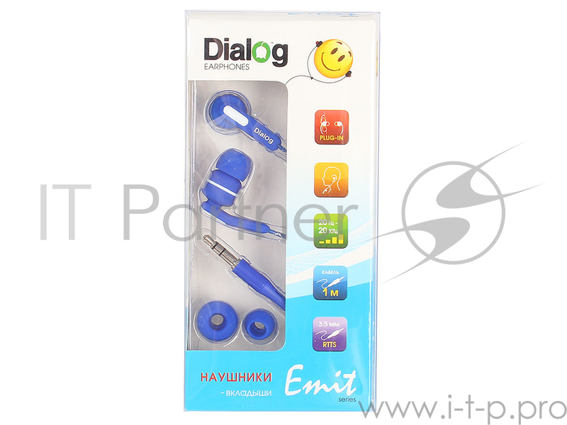 Наушники EP-F15 BLUE Dialog синие