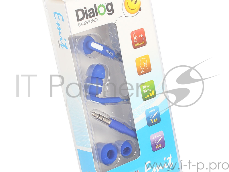 Наушники EP-F15 BLUE Dialog синие