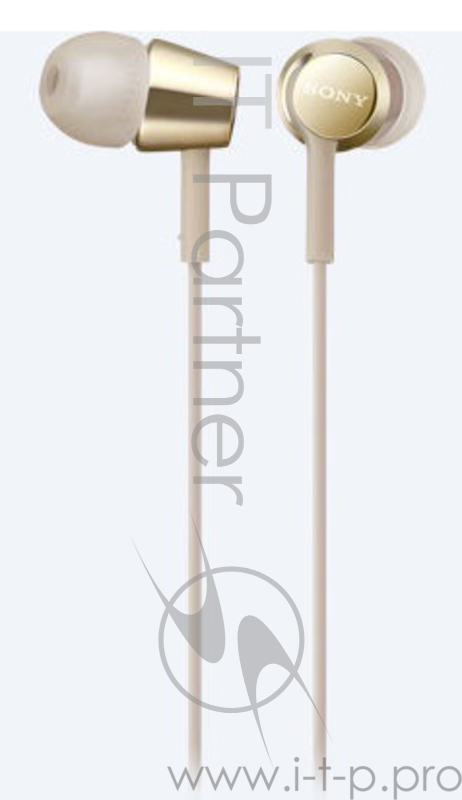 Наушники вкладыши Sony MDREX155NG.E 1.2м золотистый проводные (в ушной раковине)