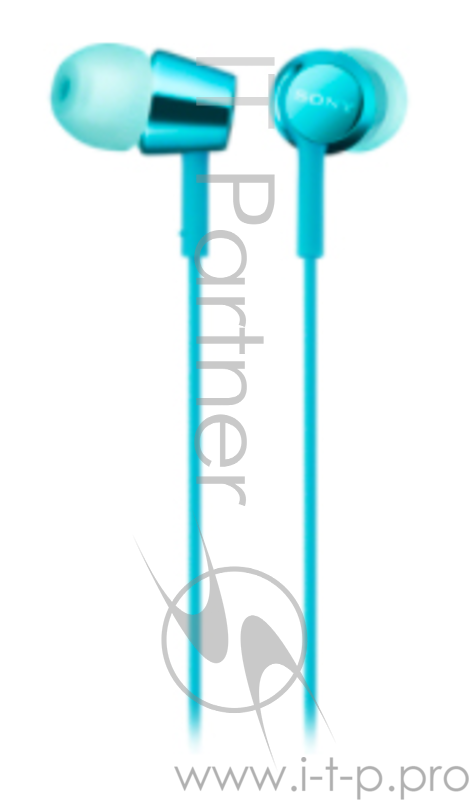 Наушники вкладыши Sony MDREX155LI.E 1.2м голубой проводные (в ушной раковине)