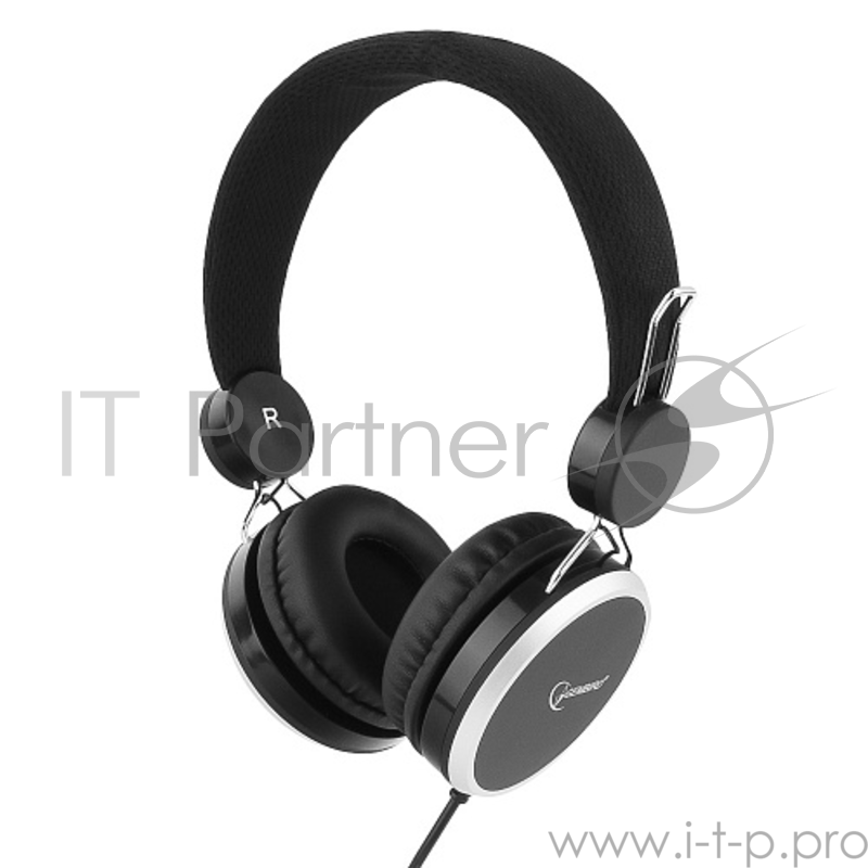 Наушники накладные Gembird MHP-300, черный, кабель 1.5м