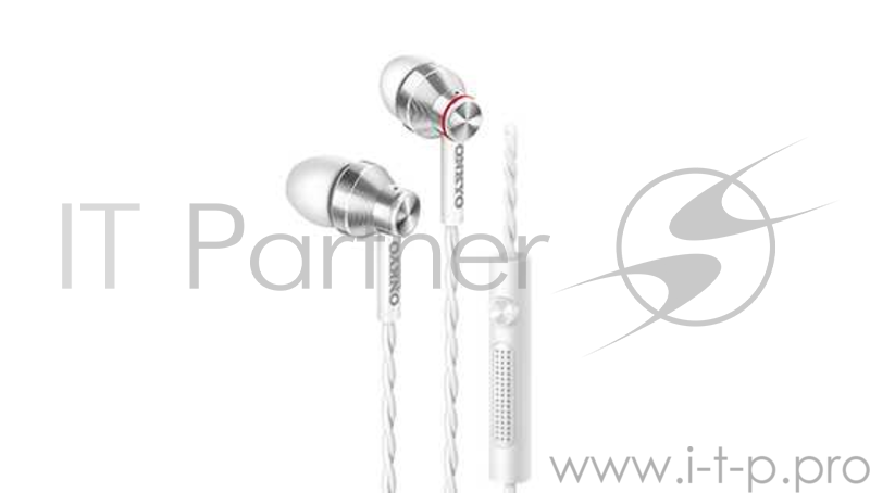 Наушники Onkyo Наушники-вкладыши , универсальный пульт ДУ , белый