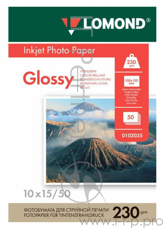 Бумага для фото-печати Lomond 0102035 (10x15см, 230г/кв.м, 50л., глянц.)