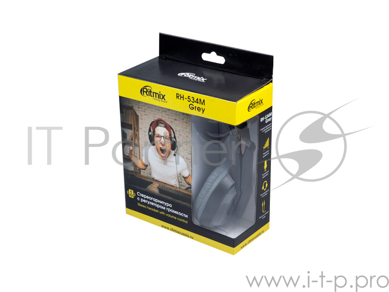 Гарнитура Ritmix RH-534M Gray