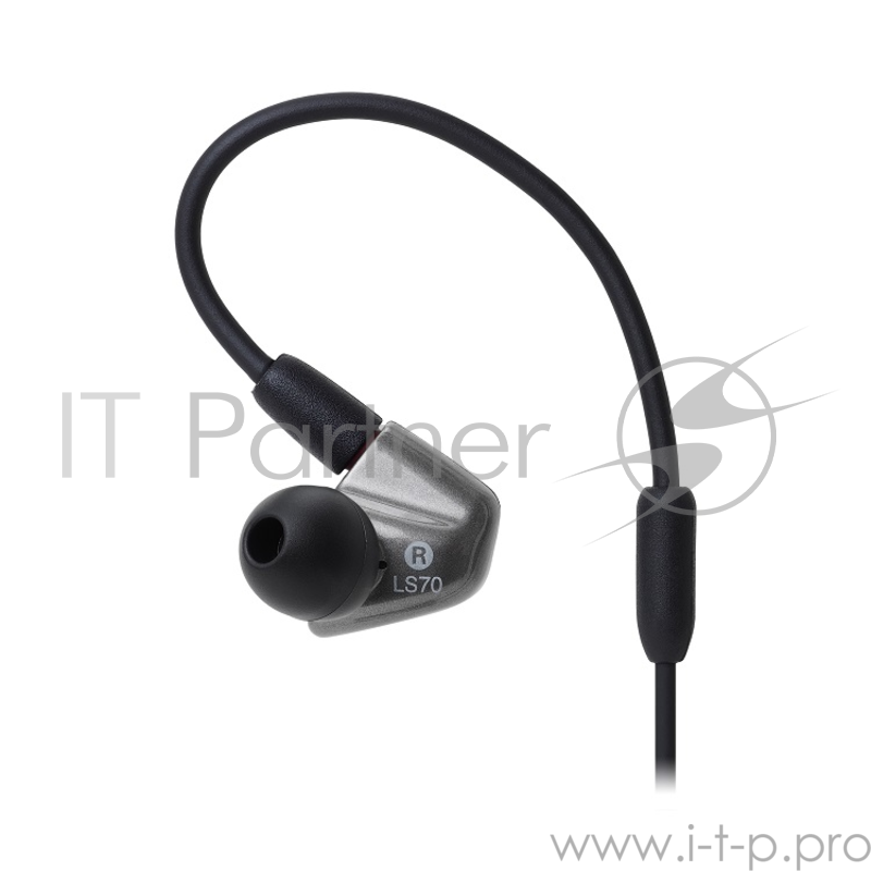 Наушники AUDIO-TECHNICA ATH-LS70IS наушники с микрофоном вставные (затычки) количество драйверов: 2 чувствительность 104 дБ/мВт вес 6.5 г разъем mini jack 3.5 mm