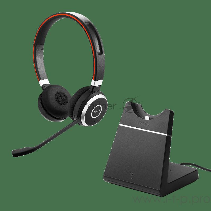 Гарнитура беспроводная Jabra Evolve 65 Charging Stand, Link360, Stereo MS