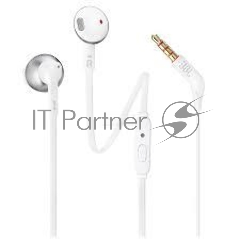 Наушники JBL Гарнитура T205 , 16 Om , 98 dB , светлый хром