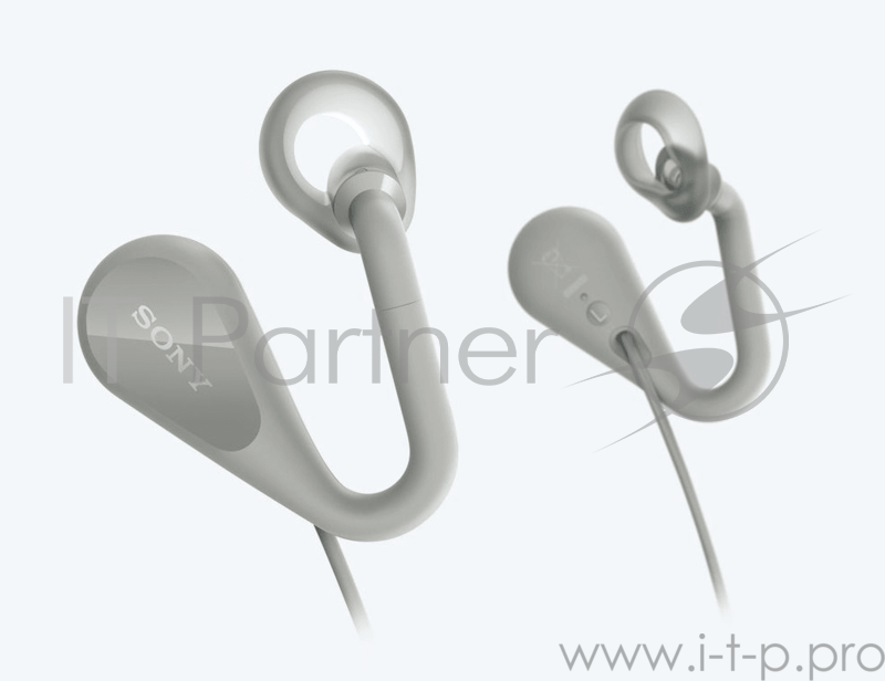 Стереогарнитура Sony Стереогарнитура с технологией открытого звука, пультом Д.У., поддержкой Android и iOS, цвет серый