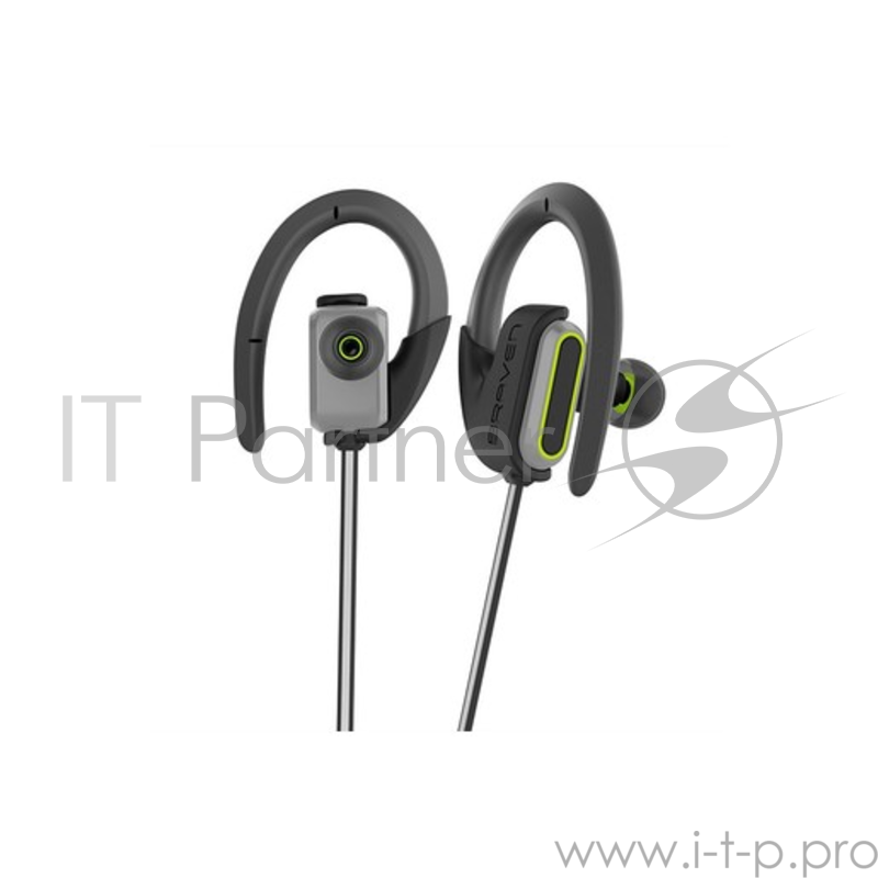 Беспроводные внутриканальные наушники с микрофоном Braven Flye Sport Reflect. Цвет серебряныйзеленый.