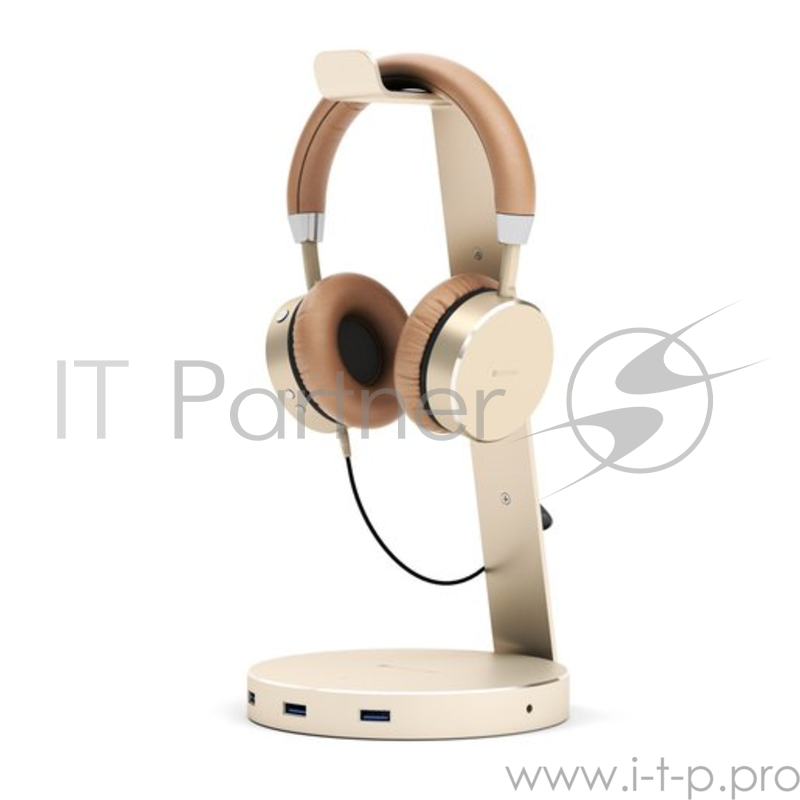 Подставка Satechi Aluminium USB 3.0 Headphone Stand для наушников. Материал алюминий. Цвет золотой.