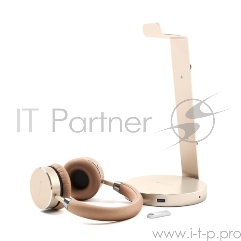Подставка Satechi Aluminium USB 3.0 Headphone Stand для наушников. Материал алюминий. Цвет золотой.