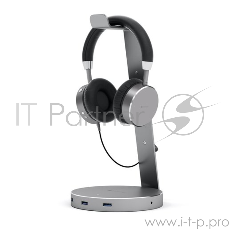Подставка Satechi Aluminium USB 3.0 Headphone Stand для наушников. Материал алюминий. Цвет серый космос.