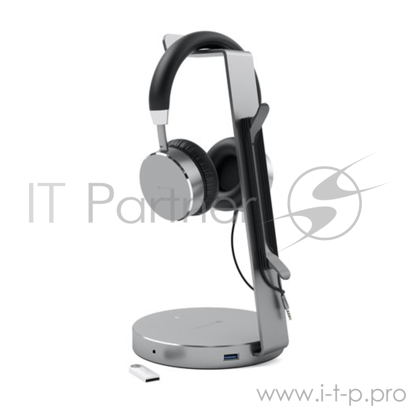 Подставка Satechi Aluminium USB 3.0 Headphone Stand для наушников. Материал алюминий. Цвет серый космос.