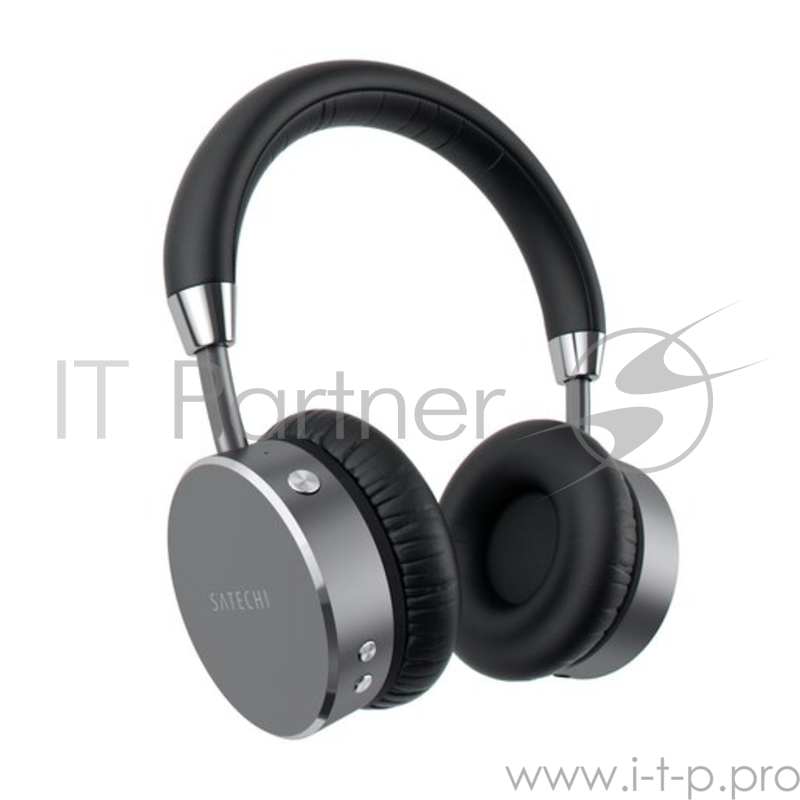 Беспроводные накладные наушники Satechi Bluetooth Aluminum Wireless Headphones. Цвет серый космос.