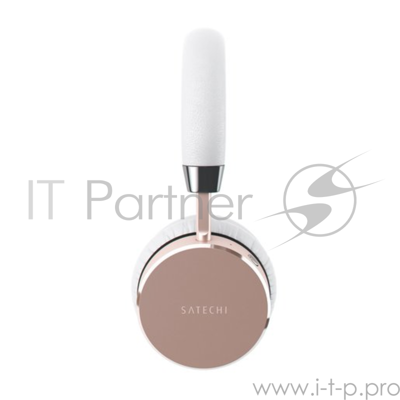 Беспроводные накладные наушники Satechi Bluetooth Aluminum Wireless Headphones. Цвет розовое золото.