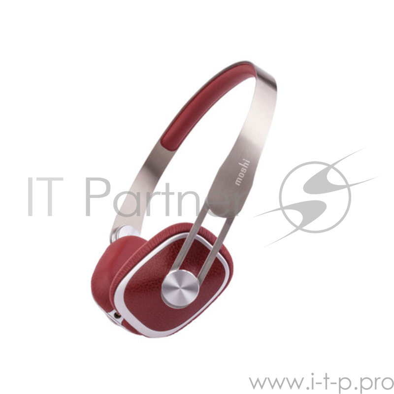 Накладные проводные наушники Moshi Avanti. Цвет красный.