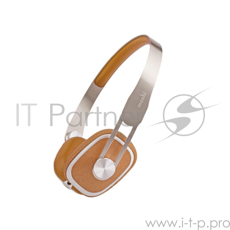 Накладные проводные наушники Moshi Avanti. Цвет бежевый.