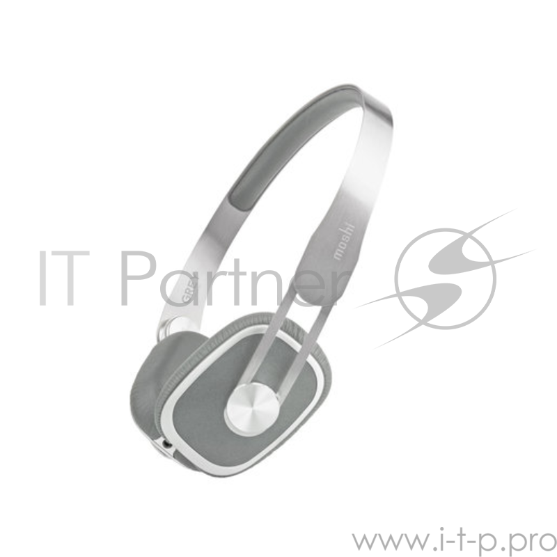Накладные проводные наушники Moshi Avanti. Дизайн Jason Wu. Цвет серый.