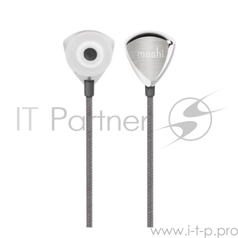 Наушники-гарнитура внутриканальные проводные Moshi Vortex. Цвет серебряный.