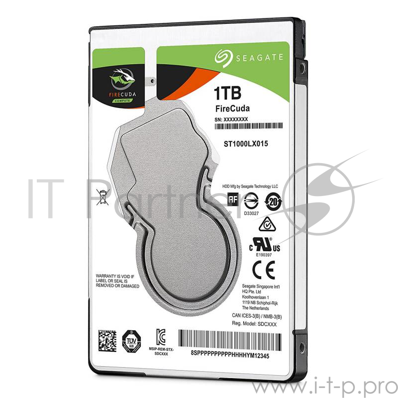 Жесткий диск 1TB Seagate Firecuda (ST1000LX015) {SATA 6.0Gb/s, 5400 rpm, 128mb, гибридный HDD/SSD, 2.5