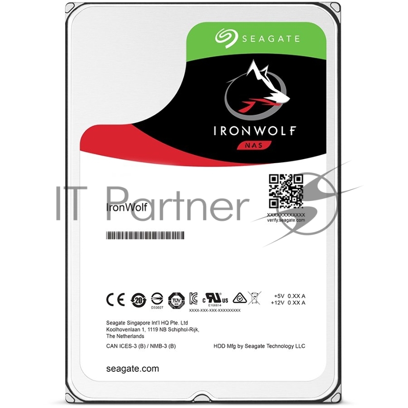 Жесткий диск 4TB Seagate Ironwolf (ST4000VN008) {SATA 6.0Gb/s, 5900 rpm, 64mb buffer, 3.5