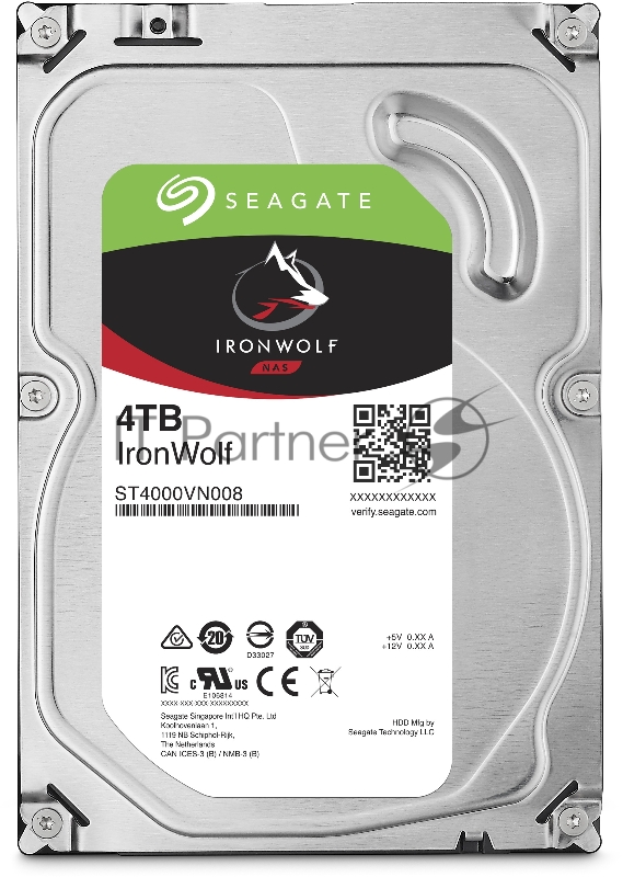 Жесткий диск 4TB Seagate Ironwolf (ST4000VN008) {SATA 6.0Gb/s, 5900 rpm, 64mb buffer, 3.5