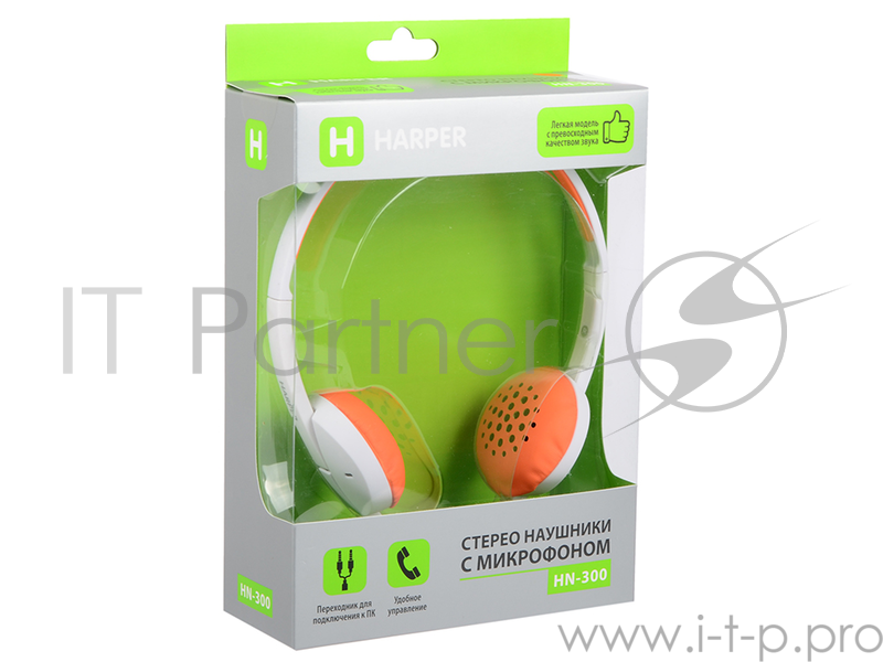 Наушники HARPER HN-300 orange