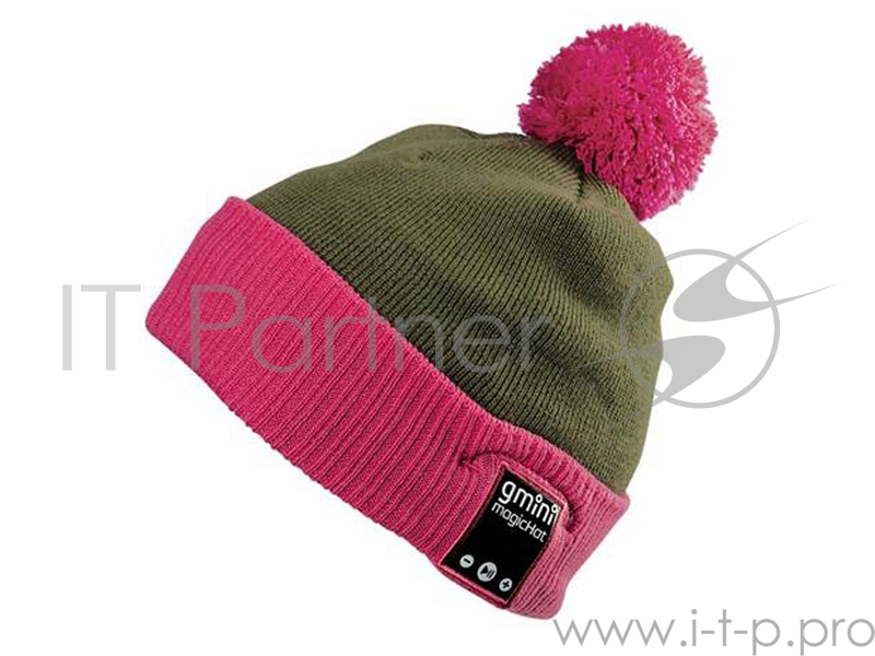 Gmini GM-BTW-E201P, шапка с Bluetooth гарнитурой, розовая