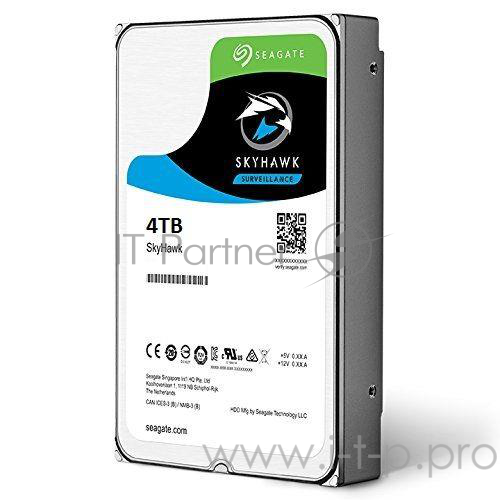 Жесткий диск 4TB Seagate Skyhawk (ST4000VX007) {Serial ATA III, 5900 rpm, 64mb,3.5, для видеонаблюдения}
