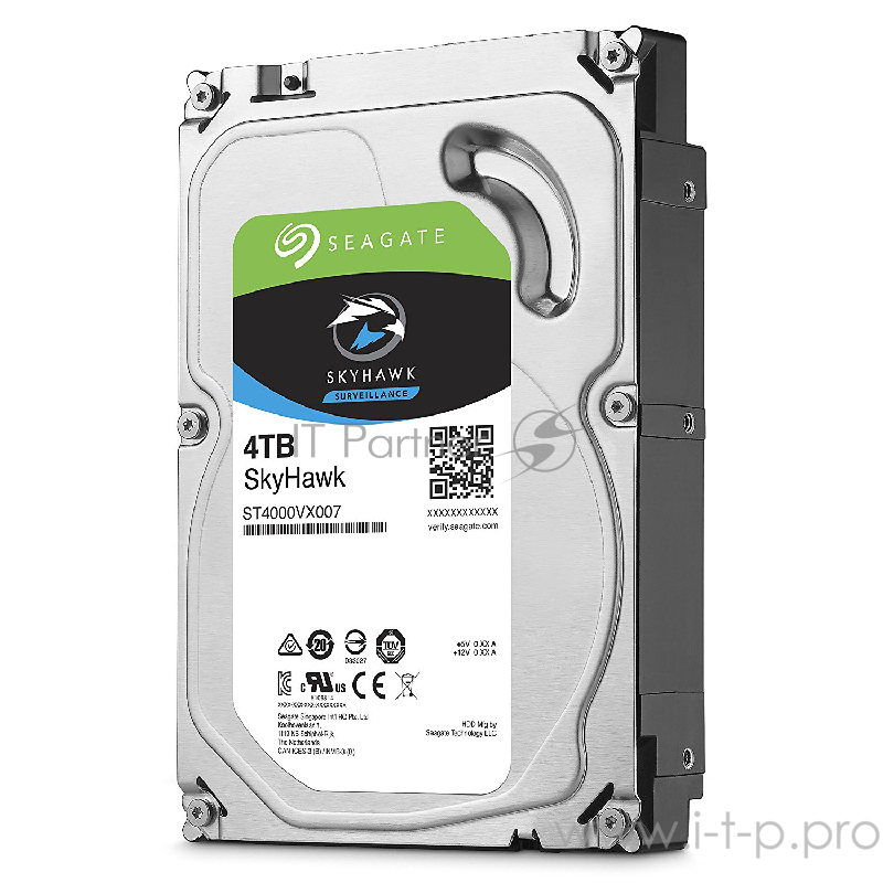 Жесткий диск 4TB Seagate Skyhawk (ST4000VX007) {Serial ATA III, 5900 rpm, 64mb,3.5, для видеонаблюдения}