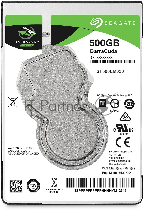 Жесткий диск 500Gb Seagate Mobile Barracuda Guardian(ST500LM030) {SATA 6.0Gb/s, 5400 rpm, 128 mb}