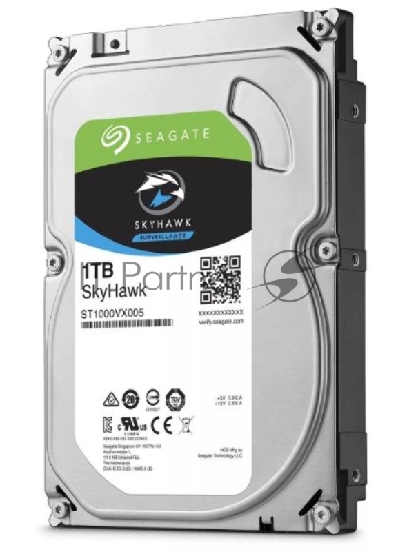 Жесткий диск 1TB Seagate Skyhawk (ST1000VX005) {Serial ATA III, 5900 rpm, 64mb, для видеонаблюдения} 3.5