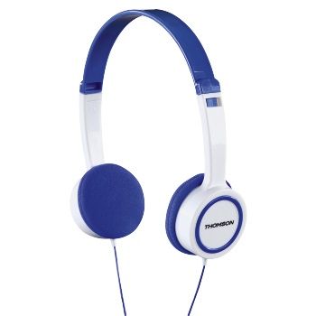 Наушники накладные Thomson HED1105BL 1.2м синий/белый проводные (оголовье)