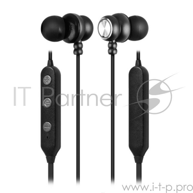 Беспроводная стереогарнитура Nobby Comfort S-100, NBC-BH-42-95, BT 4.2, металлическая, черный