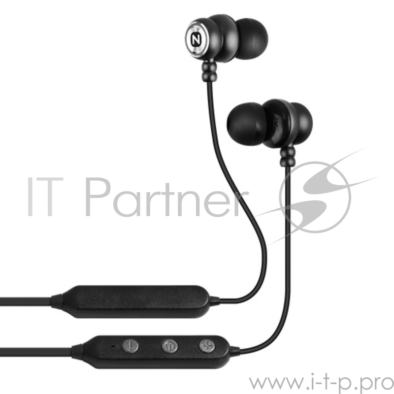 Беспроводная стереогарнитура Nobby Comfort S-100, NBC-BH-42-95, BT 4.2, металлическая, черный