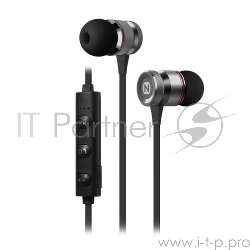 Беспроводная стереогарнитура Nobby Practic B-050, NBP-BH-41-85, BT 4.1, металл., серый