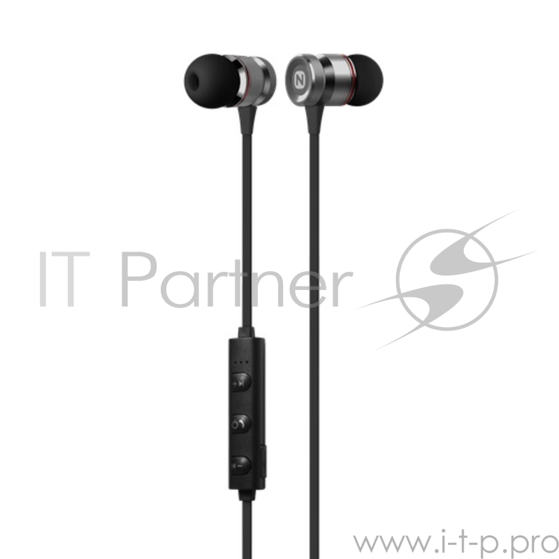 Беспроводная стереогарнитура Nobby Practic B-050, NBP-BH-41-85, BT 4.1, металл., серый