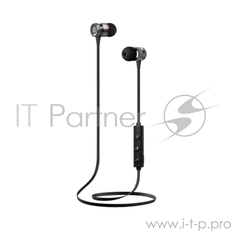 Беспроводная стереогарнитура Nobby Practic B-050, NBP-BH-41-85, BT 4.1, металл., серый